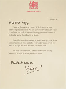 Lot #104  Princess Diana's Personally-Owned and -Worn Letter 'D' Silver Necklace - Image 3