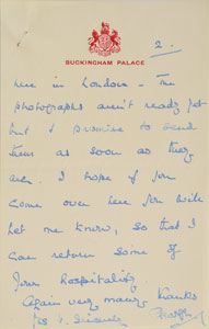 Lot #32 Prince George, Duke of Kent Autograph Letter Signed - Image 3