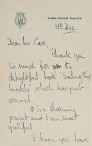 Lot #37 Prince Philip Autograph Letter Signed - Image 1