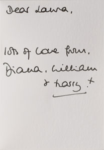 Lot #96  Princess Diana Signed Valentine's Day Card - Image 1