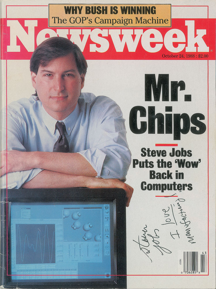 Lot #7039 Steve Jobs Signed Magazine