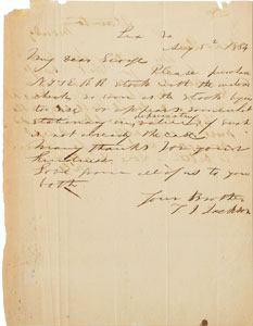 Lot #7057 Thomas J. 'Stonewall' Jackson Autograph