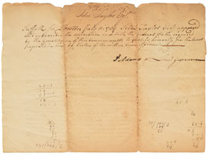 Lot #7024 John Hancock and Samuel Adams Signed Document - Image 2