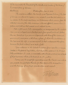 Lot #7008 Thomas Jefferson Autograph LetterSigned