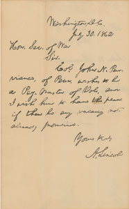 Lot #7012 Abraham Lincoln Autograph Letter Signed - Image 2