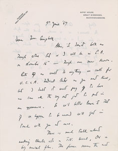 Lot #7072 Roald Dahl Collection of (3) Handwritten