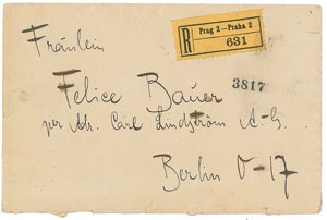 Lot #7069 Franz Kafka Signed and Hand-Addressed Envelope - Image 2