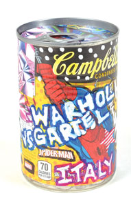 Lot #7064  Spider-Man 'Warhol vs. Gartel Hyp Pop' Soup Can Art By Laurence Gartel - Image 4