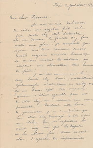 Lot #7061 Paul Gauguin Autograph Letter Signed - Image 1