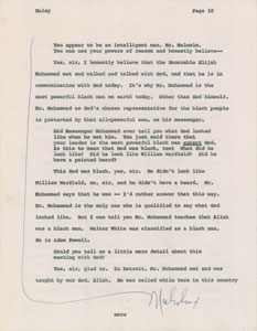 Lot #7033  Malcolm X Signed Manuscript