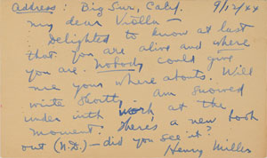 Lot #461 Henry Miller - Image 1