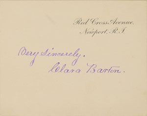 Lot #181 Clara Barton - Image 1