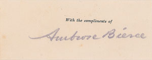 Lot #444 Ambrose Bierce - Image 1