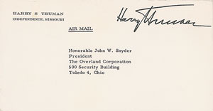 Lot #122 Harry S. Truman - Image 6