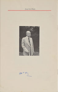 Lot #445 Jorge Luis Borges - Image 1