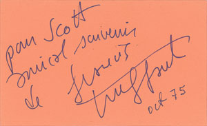 Lot #684 Francois Truffaut - Image 1