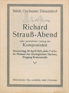 Lot #514 Richard Strauss