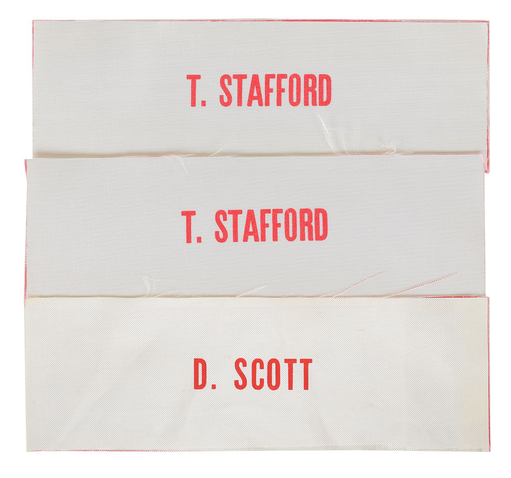 Lot #8080  Apollo 10 and 15 Set of (3) Scott and Stafford Name Tags