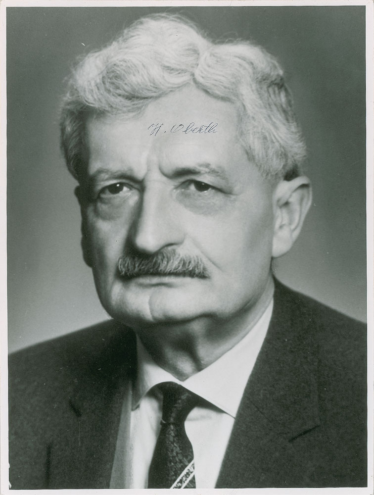 Lot #6052 Hermann Oberth Set of (4) Signed Items