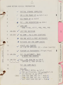 Lot #8402 Dave Scott's Apollo 15 CMS Lunar Orbit-Flown Entry Checklist - Image 3