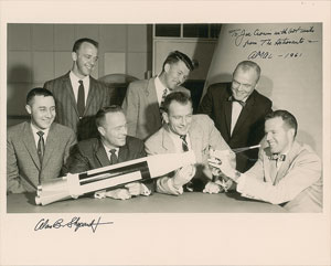 Lot #8198  MR-3: Alan Shepard Signed Photo - Image 1
