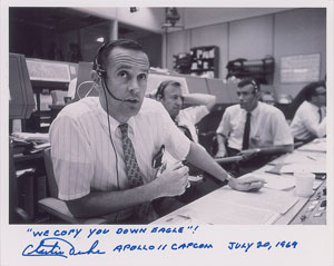 Lot #8350 Charlie Duke Apollo 11 Signed Photograph