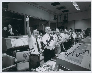 Lot #8383  Mission Control Apollo 13 Signed Photograph - Image 1