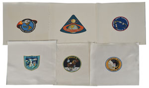 Lot #8252  Apollo 7-12 Set of (6) Beta Cloth Patches - Image 1