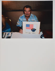 Lot #8304  Apollo 7 Flown Flag Signed by Cunningham and Schirra - Image 3