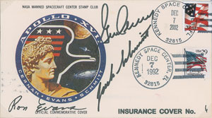 Lot #8440 Gene Cernan's Apollo 17 Crew-Signed Insurance Cover - Image 2