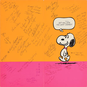 Lot #8111  Astronaut Signed Birthday Card: Cernan, Duke, Evans - Image 1