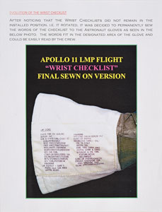 Lot #8006  Apollo 11 LMP Wrist Checklist Crew Training Prototype - Image 11