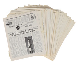 Lot #8119  Spaceport News Collection of Newspapers