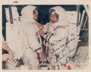 Lot #8042  Apollo 12: Bean and Conrad Pair of Signed Photographs
