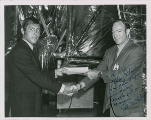 Lot #8063  Apollo 14: Edgar Mitchell Pair of Signed Items - Image 1