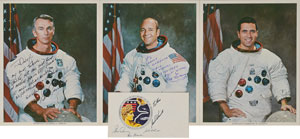 Lot #8094  Apollo 17 Set of (4) Signed Items