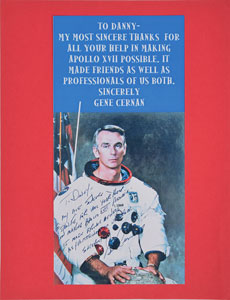Lot #8094  Apollo 17 Set of (4) Signed Items - Image 2