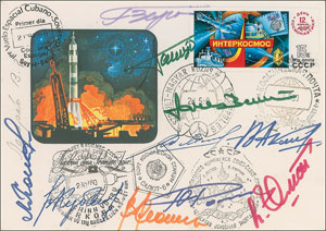 Lot #8459  Soyuz Multi-Crew Signed Cover - Image 1