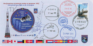 Lot #8461  Soyuz TMA-16M Signed Cover - Image 1