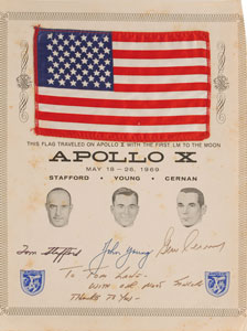 Lot #8316  Apollo 10 Flown Flag - Image 1