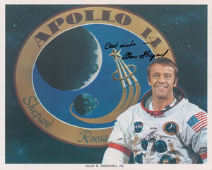 Lot #8395 Alan Shepard Signed Photograph
