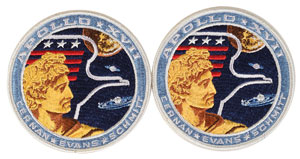 Lot #8097  Apollo 17 Pair of 'White Eagle' Crew Patches - Image 1
