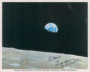 Lot #8310  Apollo 8 Signed Photograph