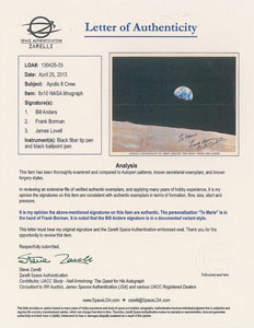 Lot #8310  Apollo 8 Signed Photograph - Image 2