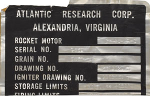 Lot #8282  Meteorological Sounding Rocket Section Fired in 1968 - Image 7