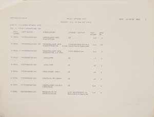 Lot #8098  Apollo 17 Stowage List - Image 4