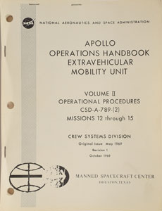 Lot #8043  Apollo 12-15 'Extravehicular Mobility Unit' Operations Handbook