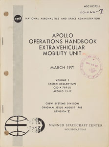 Lot #8078  Apollo 15-17 'Extravehicular Mobility Unit' Operations Handbook