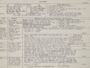 Lot #8444 Gene Cernan's Apollo 17 Flown Lunar Module Cue Card