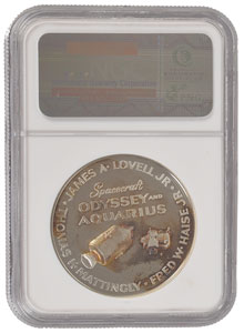 Lot #8381 James Lovell's Apollo 13 Franklin Mint Medallion - Image 2